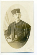 Carte Photo Originale Soldat En Tenue De Zouave - 3ème  Régiment - Photographe ALVADO à Batna - Uniforms