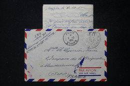 FRANCE - Enveloppe En FM Avec Contenu D'un Marin En Indochine En 1951 Pour La France - L 83831 - Guerra De Indochina/Vietnam