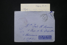 FRANCE - Enveloppe En FM Avec Contenu D'un Marin En Indochine En 1953 Pour La France - L 83833 - War Of Indo-China / Vietnam