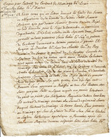 1702 - Copie, Par Extrait, D'un Contrat De Mariage Fait Le 1er Juin 1697 - Manuscripten