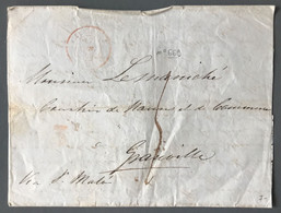 Guernesey Lettre (incomplète) 9.10.1846 Pour Granville, Via St MALO - (C1759) - Guernsey