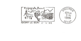 Département De La Manche - Isigny Le Buat -  Flamme Secap SPECIMEN - Mechanical Postmarks (Advertisement)