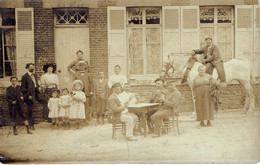 Carte Photo Joueurs De Cartes Famille Réunis Cheval Monté En Amazone Edit. As De Trefle Trés Beau Cliché TOP - Speelkaarten