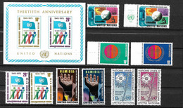 ONU New York  N° 249  à  258 Et Bloc N° 6    Neufs * * TB =MNH   VF       - Unused Stamps
