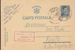 WW2 LETTER, KING MICHAEL, TIMIS COUNTY- TOR MILITARY CENSORED, PC STATIONERY, ENTIER POSTAL, 1941, ROMANIA - World War 2 Letters