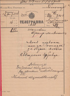 257538 / Bulgaria 1900 Form 51 (509-99) Telegram Telegramme Telegramm + Label , Yablanitsa - Teteven , Bulgarie - Lettres & Documents