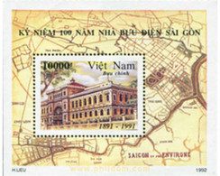 Ref. 638634 * MNH * - VIET NAM. 1992. CENTENARIO DE CORREOS CENTRAL DE SAIGON - Viêt-Nam