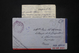 FRANCE / INDOCHINE - Enveloppe Avec Contenu D'un Marin En Indochine En 1952 Pour La France - L 83853 - Guerre D'Indochine / Viêt-Nam