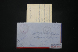 FRANCE - Enveloppe Avec Contenu D'un Marin En Indochine Pour La France - L 83867 - Guerre D'Indochine / Viêt-Nam