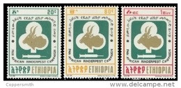 (342) Ethiopia / Ethiopie  Medicine / Animals / Tiere / Dieren / Rinderpest / 1992   ** / Mnh  Michel 1420-22 - Ethiopië