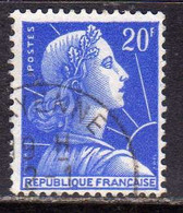 FRANCE FRANCIA 1955 1959 MARIANNE MARIANNA ALLA NEF 20f USATO USED OBLITERE' - 1959-1960 Marianne à La Nef