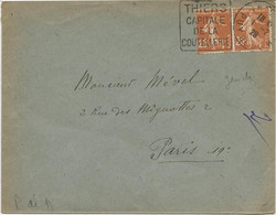 LETTRE OBLITERATIN DAGUIN "  THIERS CAPITALE DE LA COUTELLERIE  -1928 - Maschinenstempel (Sonstige)