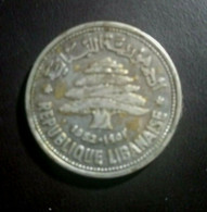 Liban Lebanon 50 Piastres 1952 Silver Coin - Libano