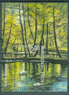 2001 Spring Of Bosna River, Swan, Bridge, Park, Vrelo Bosne, Europa, Bosnia I.H, Mi. 12, MNH - Cygnes