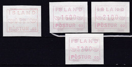 IS980– ISLANDE – ICELAND – 1983→1988 – FRAMA MNH LOT – 10 € - Automatenmarken (Frama)