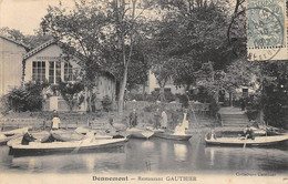 Follainville-Dennemont         78       Restaurant  Gauthier.  Petit Bras De La Seine. Barques.   (voir Scan) - Sonstige & Ohne Zuordnung