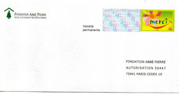 PAP Réponse MERCI --Entier " Fondation Abbé Pierre " --Enveloppe Réponse  - NEUF ..n° 0509681 - .......à Saisir - Listos A Ser Enviados: Respuesta