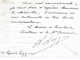 1910 - HONORE LEYGUE MAIRE DE TOULOUSE SENATEUR HAUTE GARONNE - AUTOGRAPHE SIGNATURE SUR FRAGMENT - Autres & Non Classés