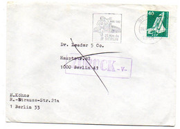 Allemagne -- 1982 -- Lettre De Berlin Pour Berlin..timbre..cachet "25 Km De Berlin"-griffe "ZURÜCK"--Unbekannt - Brieven En Documenten