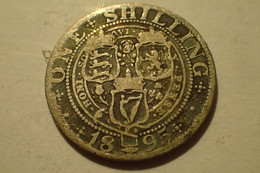 1895 - Grande Bretagne - Great Britain - ONE SHILLING, VICTORIA, Argent, Silver, KM 780 - I. 1 Shilling