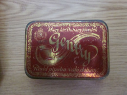 Old Tinn Box Magyar Kiralyi Dohanyjovedek  Gentry Rovid Pipab Valo Dohany Pipes - Empty Tobacco Boxes
