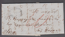 1852. GREECE Small Prefil Cover Dated 1852. Cancelled. Marking In Brownred.  () - JF412403 - ...-1861 Voorfilatelie