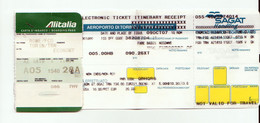 Alt1135 Alitalia Airways Billet Avion Ticket Biglietto Aereo Boarding Pass Passenger Itinerary Receipt Torino Roma - Europe