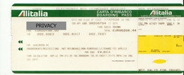 Alt1134 Alitalia Airlines Airways Billet Avion Ticket Biglietto Aereo Boarding Pass Itinerary Receipt TRN FCO - Europa