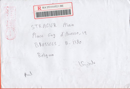 EGITTO - EGYPTE - Egypt - 2004 - 555 EMA, Red Cancel - Registered - Medium Envelope - Viaggiata Da Cairo Per Brussels, B - Briefe U. Dokumente
