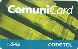 CODETEL-KEYBOARD : K03.AB RD$ 45 2lines USED Exp: 60 DIAS - Dominicaine