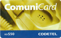 CODETEL : DMC108A RD$50 Yellow Telephone Receiver USED - Dominicaine