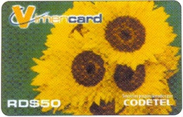 CODETEL : DMC096 RD$50 Vimencard - Sunflower USED - Dominicana