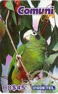 CODETEL : DMC023 RD$45 Comuni Card Bird  Thin USED Exp: 3 MONTHS - Dominicaanse Republiek
