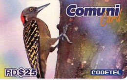 CODETEL : DMC022 RD$25 Comuni Card Bird  Thin USED Exp: 3 MONTHS - Dominicana