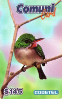 CODETEL : DMC013 $145 Comuni Card Bird Exp. 03/97 MINT Exp: 31 MAR 1997 - Dominicaine
