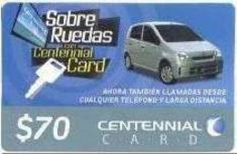 CENTENNIAL : DCE04 $70  CENTENNIAL Sobre Ruedas Small CAR Blue USED - Dominicana