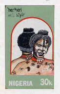 Nigeria 1987, Women's Hairstyles - Original Hand-painted Artwork For 20k Value (Beriberi Hair Style) - Nigeria (1961-...)