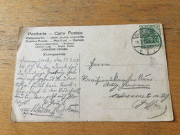 K14 Deutsches Reich 1908 Postkartenrückseite Von Darmstadt - Lettres & Documents