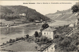 CPA AK Elbtal Bei Schmilka Mit Hirschmuhle Und Schrammsteine GERMANY (1080130) - Schmilka