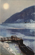 CPA AK Schona - Landscape With Frozen River GERMANY (1080140) - Schoena