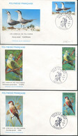 OISEAUX - POLYNESIE N° 168 A 170 / 3 FDC DE PAPEETE LE 24/9/1981 - SUP - Oblitérations & Flammes