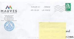 Lettre  "  Mairie De Mauves " 07300  Ardèche  -  Daté Du 23-12-2020 - Storia Postale