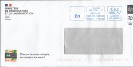 Lettre  "  Ministère De L'Agriculture Et De L'Alimentation - Daté Du 09-12-2020 - Storia Postale