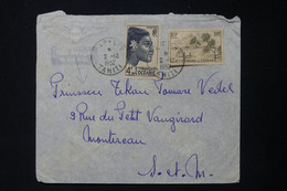 OCÉANIE - Enveloppe De Papeete Pour La Princesse Takau Pomare Vedel En France En 1952 - L 83959 - Covers & Documents