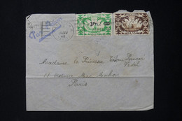 OCÉANIE - Enveloppe De Papeete Pour Une Princesse Tékau  Pomare Vedel En France En 1948 - L 83964 - Covers & Documents