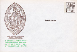 BRD, PU 111 D2/113, BuSchl. 40, 4. Briefmarken- Und Münzen-Tauschbörse Olpe. Siegel - Private Covers - Mint