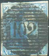 N°2 - Epaulette 20 Centimes Bleue, Bien Margée, Obl. P.102 ROULERS centrale. - TB - 16919 - 1849 Mostrine