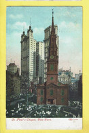 * New York City (USA) * (1906) Saint Paul's Chapel, Cemetery, Cimetière, église, Chapelle, Kapel, Church, Old - Kerken