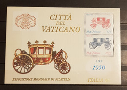 CITTA DEL VATICANO INTERNATIONAL STAMP EXHIBITION 1985 SHEET PERFORED MNH - Andere & Zonder Classificatie