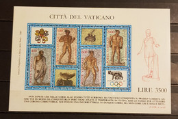 CITTA DEL VATICANO 1987 SAME WITH INSCRIPTION SHEET PERFORED MNH. - Otros & Sin Clasificación